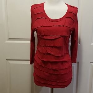 Red 3/4 sleeve top